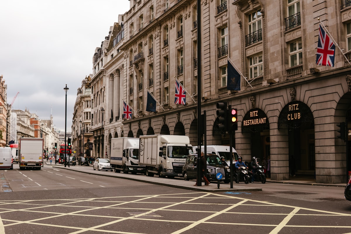 Logistics trucks and dispatch bay at a UK 3PL provider — scalable E-Commerce shipping